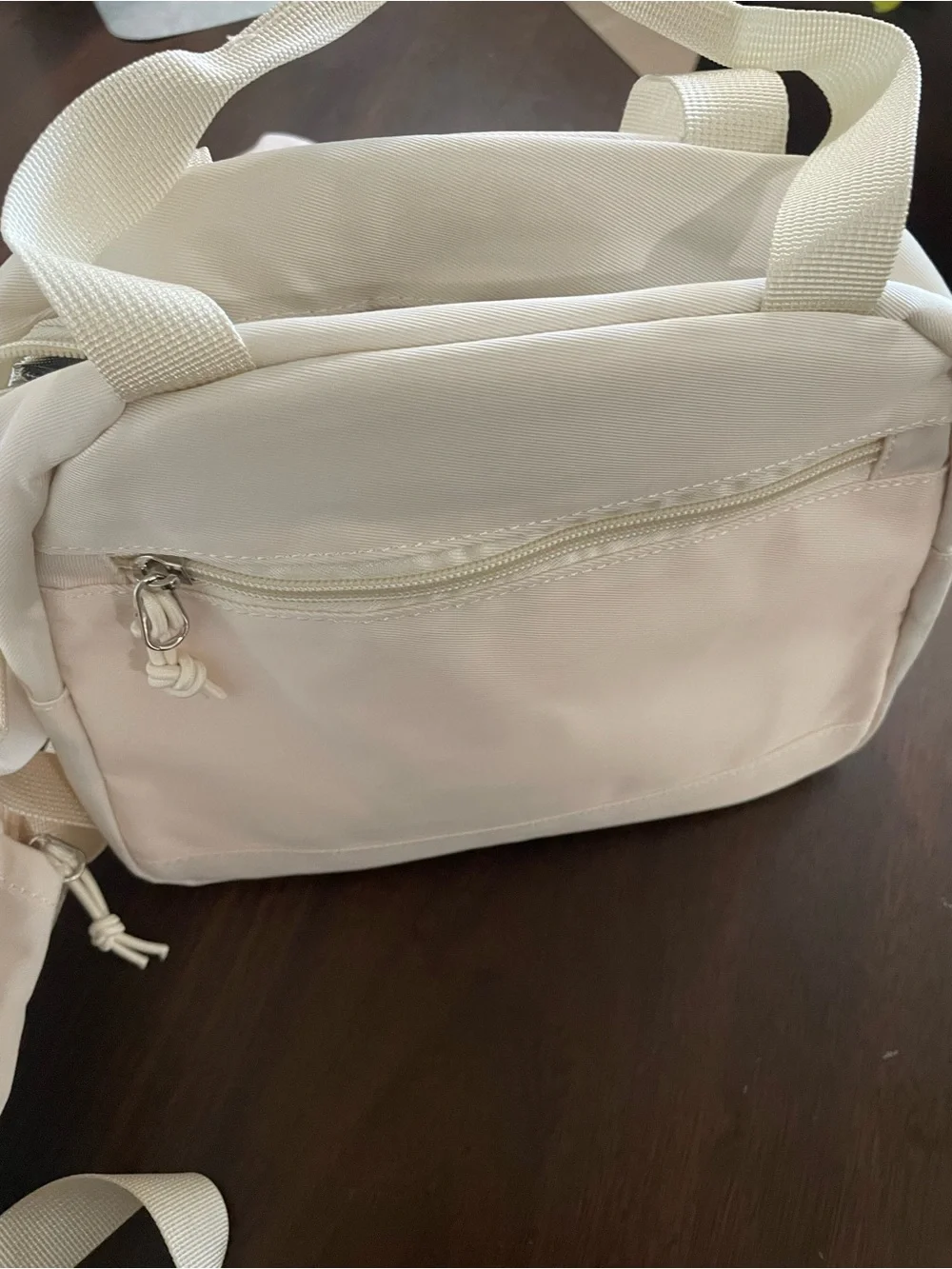 Cream Canvas Backpack with Matching Pouch - Minimal Everyday Carry